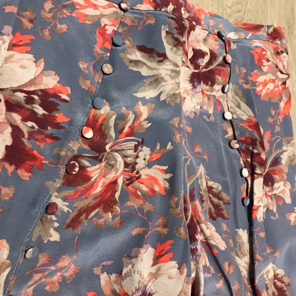 Silk open leg flow style pants - Picture 2 of 4
